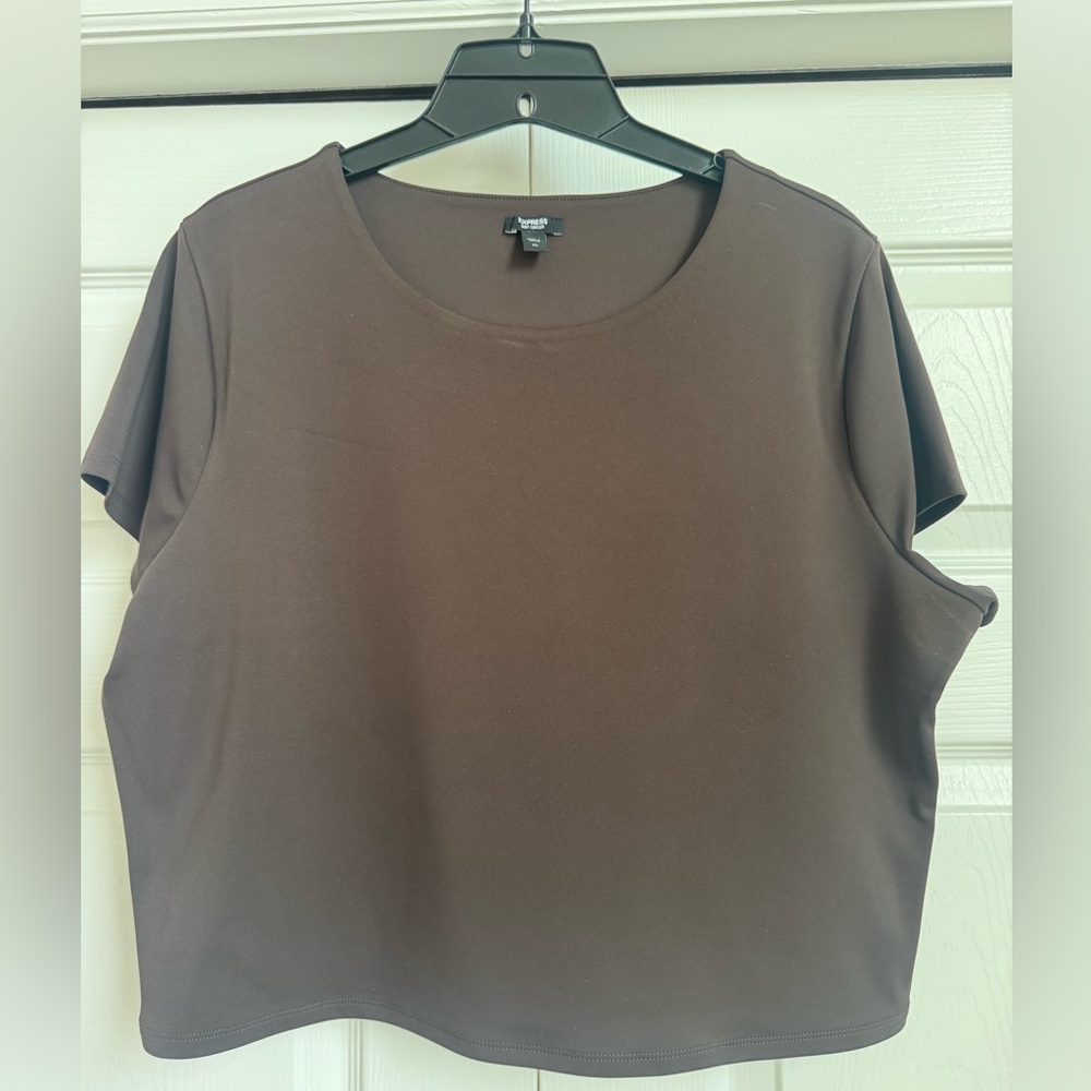 Express body contour high compression crew neck short sleeve top -XL
